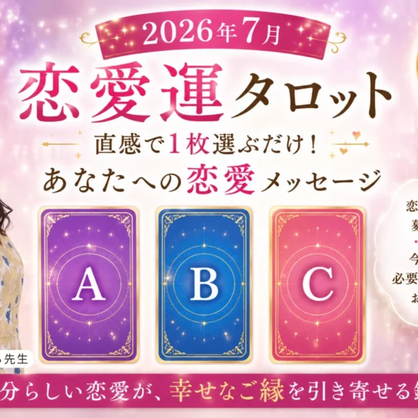 【2026年7月恋愛運タロット】あなたらしい恋愛が幸せを引き寄せる｜ゆうら先生からのメッセージ